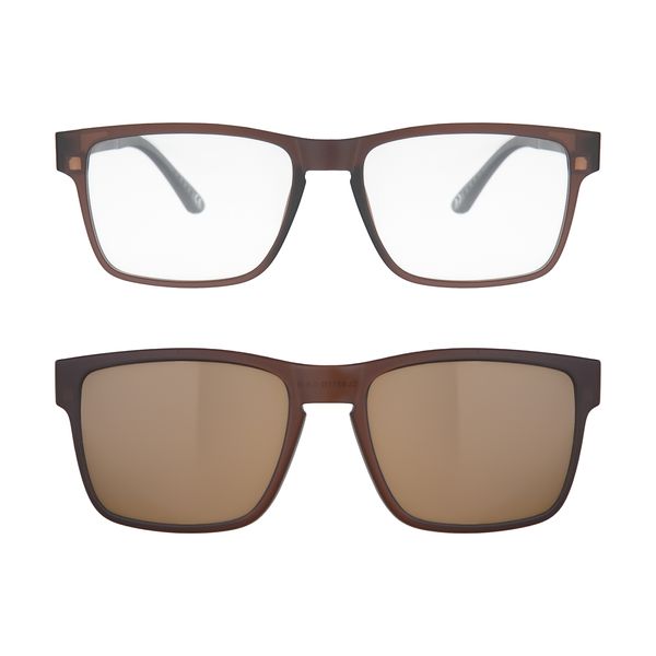 فریم عینک طبی مردانه لوناتو مدل mv70151 c08 به همراه کاور عینک آفتابی
