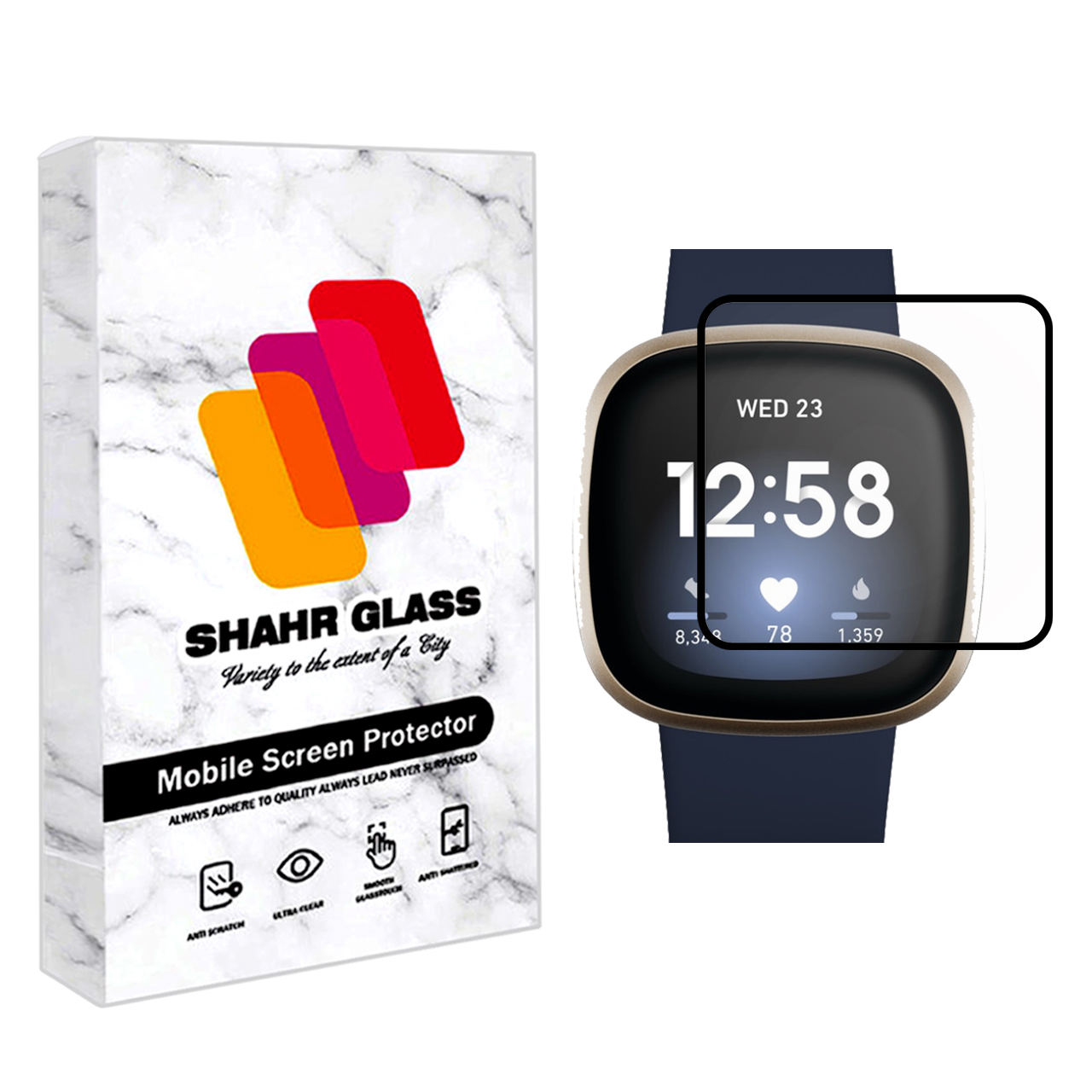    محافظ صفحه نمایش شهر گلس  مدل PMSR مناسب برای ساعت هوشمند smart switch Versa 2