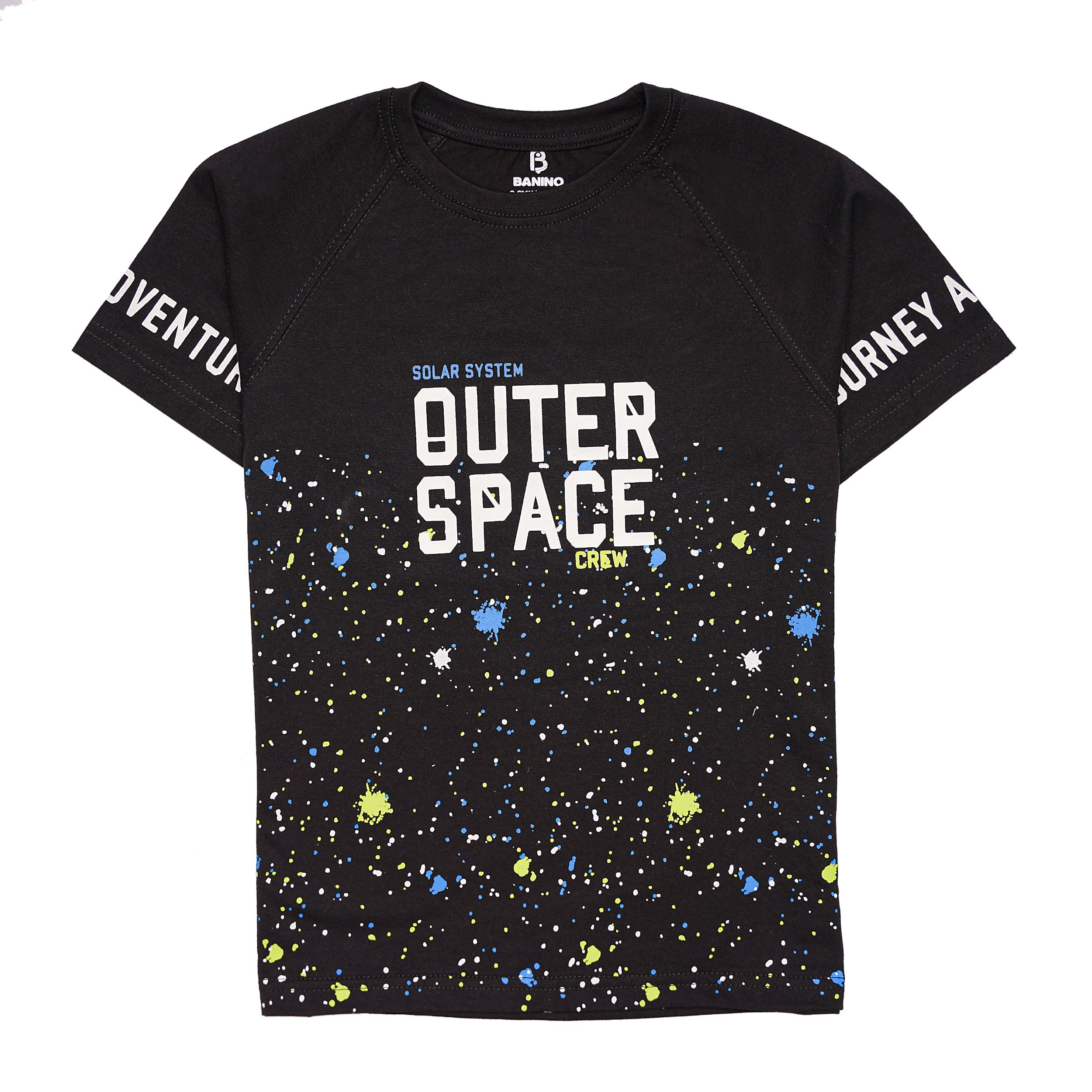 تی شرت آستین کوتاه پسرانه بانی نو مدل یقه گرد outer space
