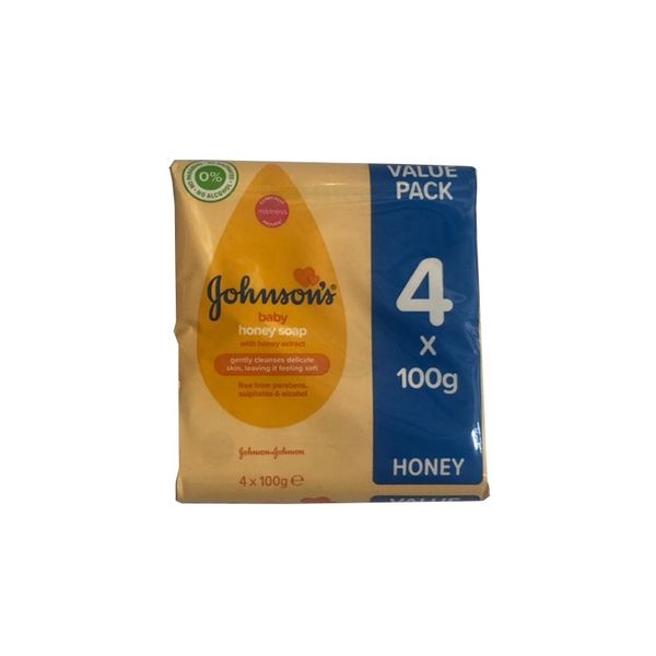 صابون کودک honey soap جانسون -100 گرم بسته 4 عددی