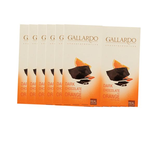 شکلات تلخ با مغزی ژله ای پرتغالی گالاردو فرمند - 80 گرم بسته 12 عددی