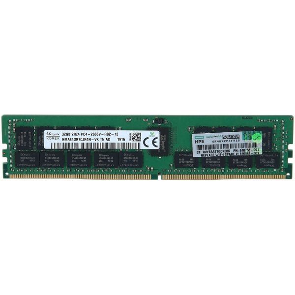 رم سرور DDR4 تک کاناله 2400 مگاهرتز اچ پی ای HPE مدل Kit 805351-B21 ظرفیت 32 گیگابایت