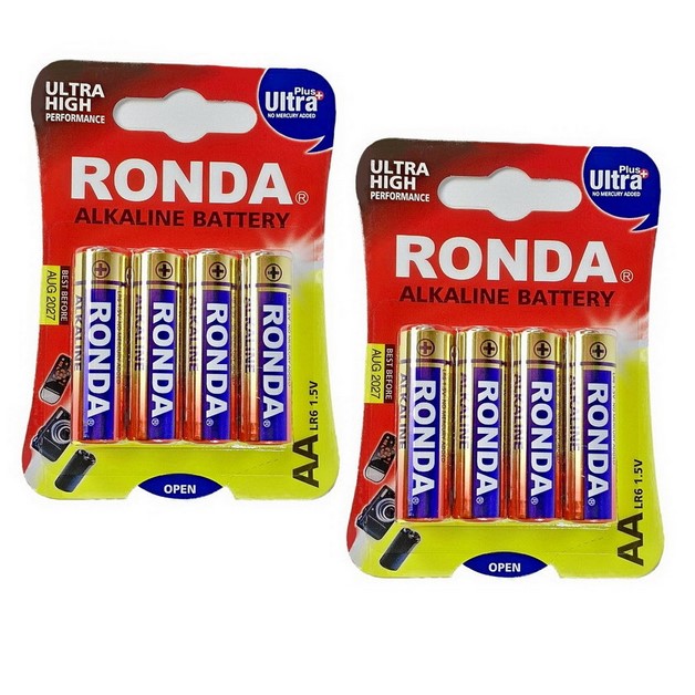 باتری قلمی روندا مدل Ultra Plus بسته 8 عددی