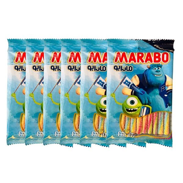 پاستیل مدادی پیچشی مارابو - 100 گرم بسته 6 عددی