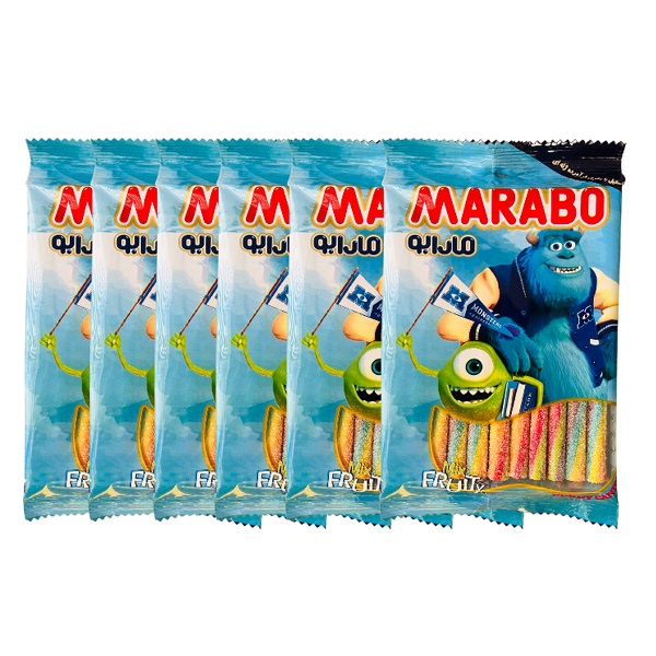 پاستیل مدادی پیچشی مارابو - 100 گرم بسته 6 عددی