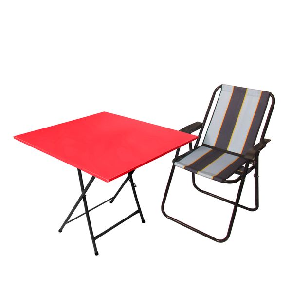 میز و صندلی تاشو سفری میزیمو مدل ساحلی کد 2617