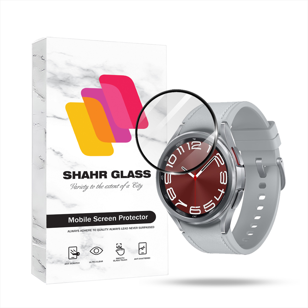محافظ صفحه نمایش شهر گلس مدل PMMWSH مناسب برای ساعت هوشمند سامسونگ Galaxy Watch 6 Classic 43 mm
