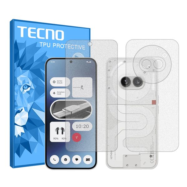 محافظ صفحه نمایش مات تکنو مدل Anti Shock مناسب برای گوشی موبایل ناتینگ Phone 2a به همراه محافظ پشت گوشی