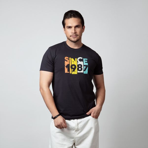 تی شرت آستین کوتاه مردانه باینت مدل 765-2 رنگ طوسی تیره