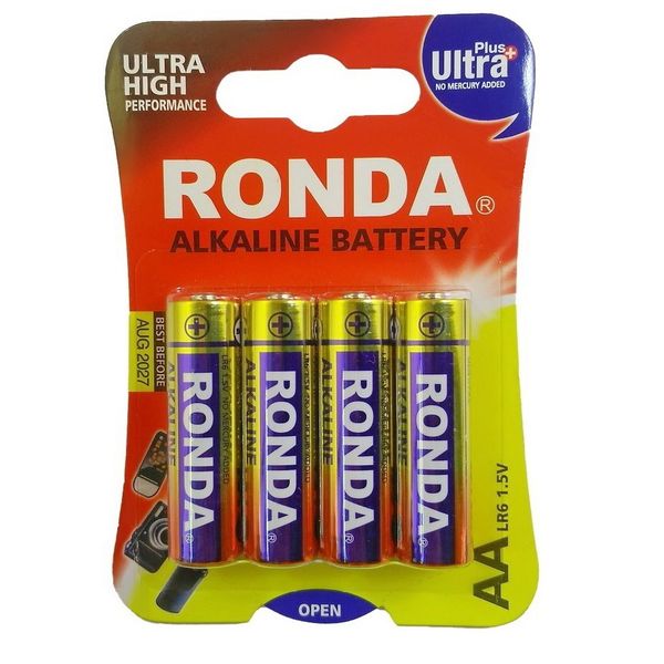 باتری قلمی روندا مدل Ultra Plus بسته 4 عددی