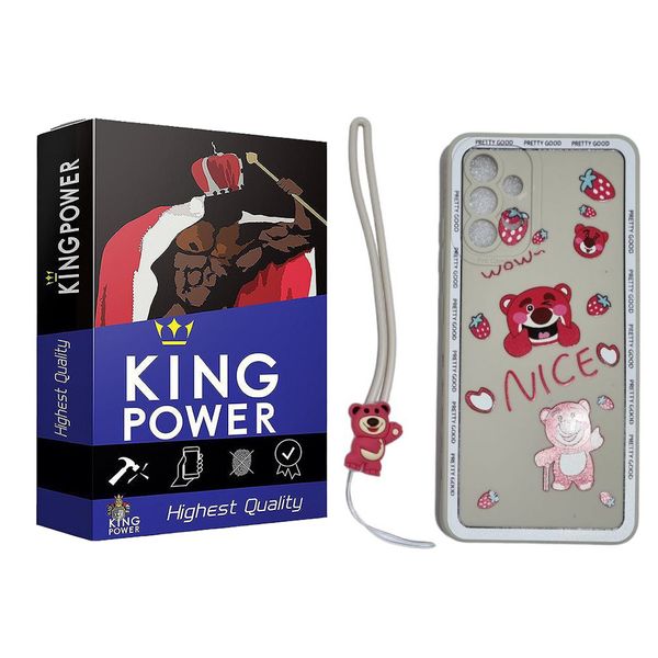 کاور کینگ پاور مدل Bear مناسب برای گوشی موبایل سامسونگ Galaxy A23/A32 4G به همراه بند آویز