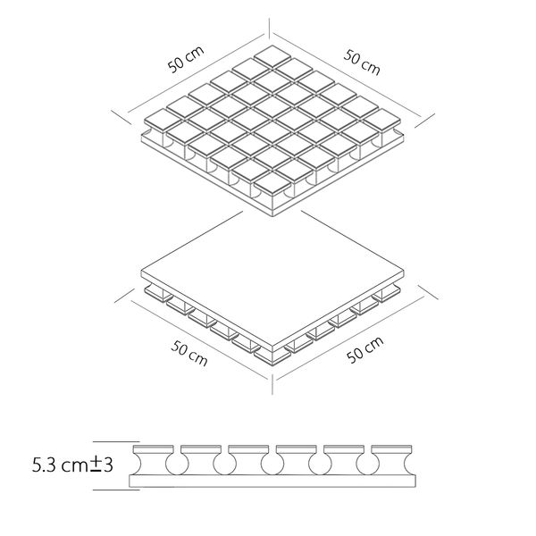 پنل آکوستیک مدل فلکسی A50 طرح مربع کد R05 بسته 12 عددی