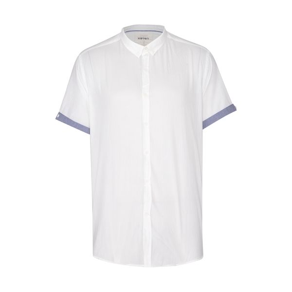 پیراهن آستین کوتاه مردانه کوتون مدل 8YAM61081BW-000