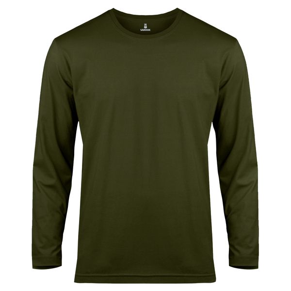 تی شرت آستین بلند مردانه ساروک مدل SMPYRO کد 06 رنگ سبز