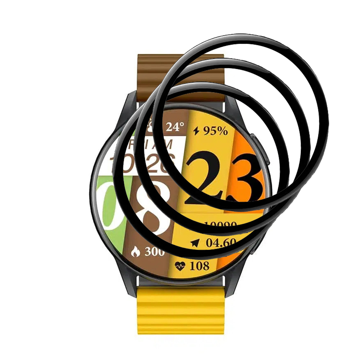 محافظ صفحه نمایش کروکودیل مدل C-PWM مناسب برای ساعت هوشمند کیسلکت k11 pro بسته 3 عددی