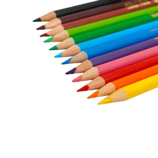 مداد رنگی 12 رنگ آریا مدل Artist به همراه پاک کن و تراش