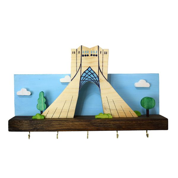جاکلیدی چوبی مدل برج آزادی کد 5294