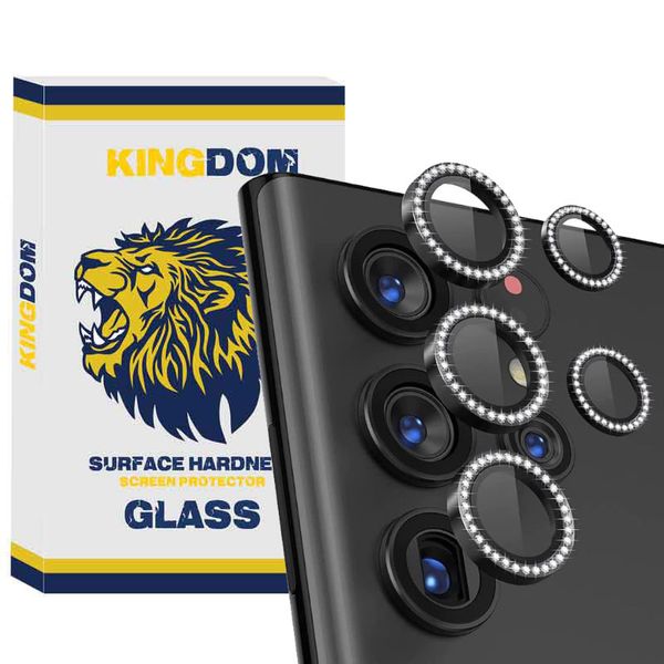 محافظ لنز دوربین کینگدام مدل رینگی نگین دار  مناسب برای گوشی موبایل سامسونگ Galaxy S24 Ultra 