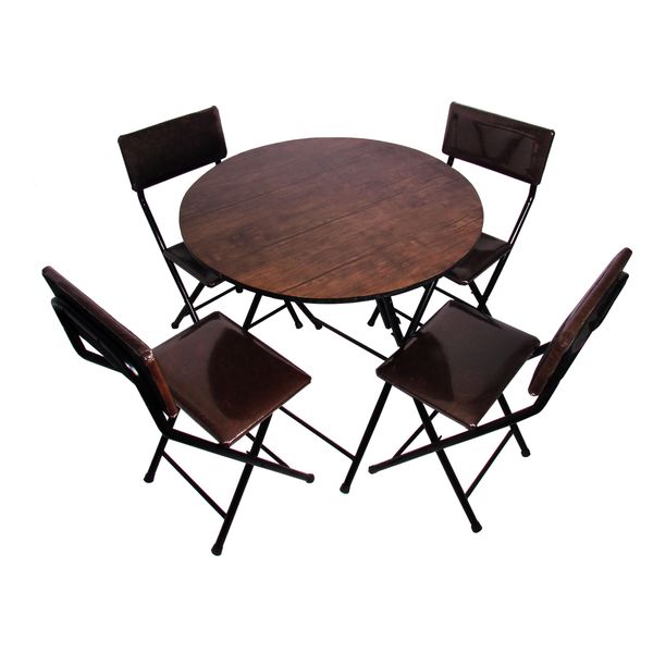 میز و صندلی غذا خوری 4 نفره میزیمو مدل تاشو کد 5641