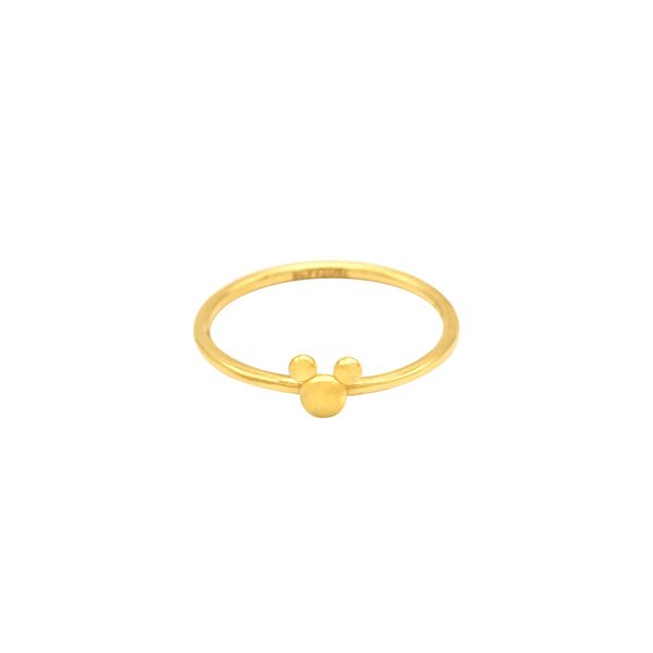 انگشتر طلا 18 عیار زنانه طلا و جواهر درریس مدل میکی موس