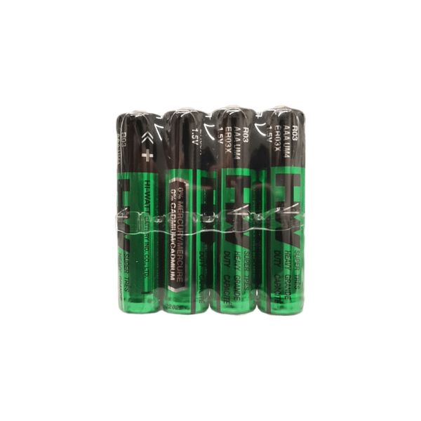 باتری نیم قلمی های وات مدل R03 بسته چهار عددی