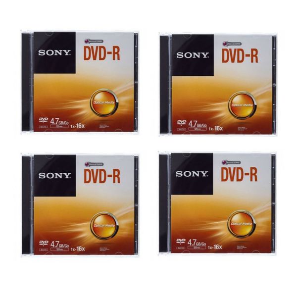 دی وی دی خام سونی مدل DVD-R بسته 4 عددی 