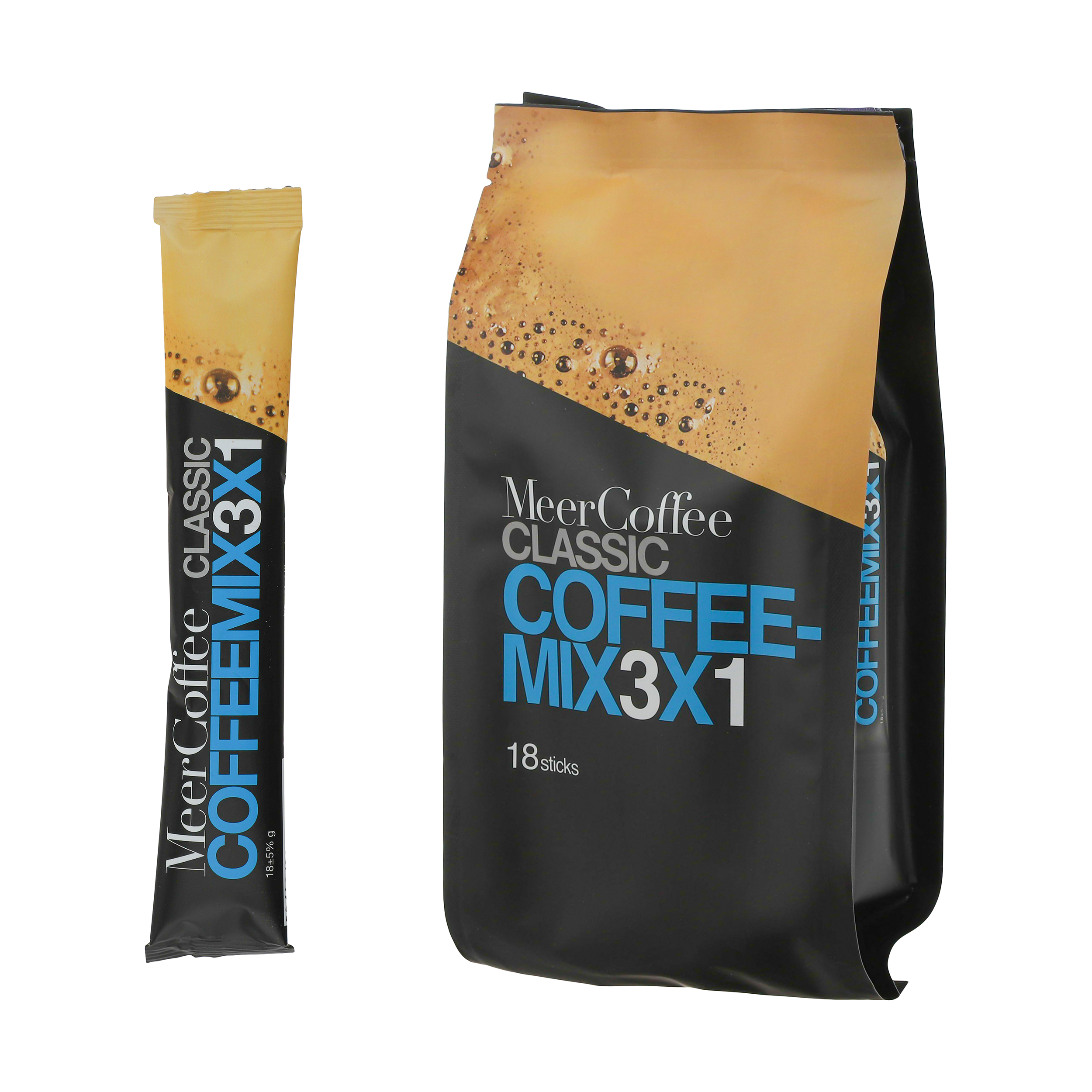 پودر مخلوط قهوه فوری میرکافی - 18 گرم بسته 18 عددی