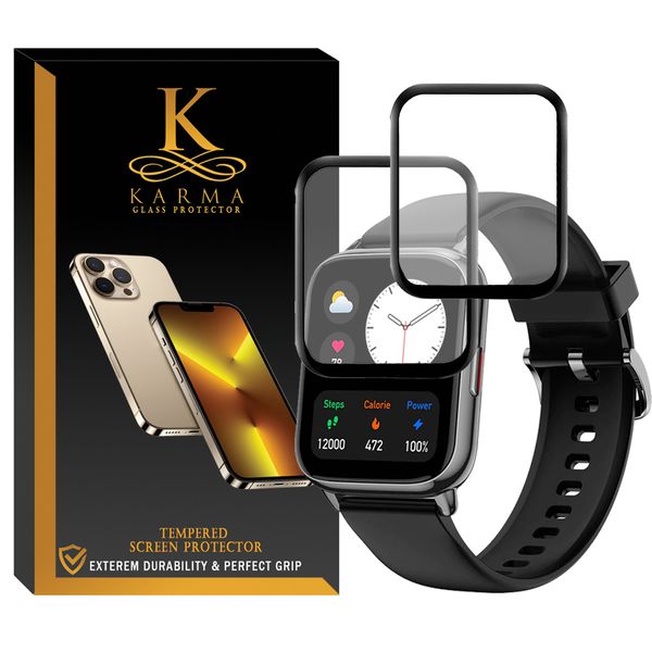 محافظ صفحه نمایش کارما مدل KA-PM مناسب برای ساعت هوشمند امیزفیت Amazfit Pop 2 بسته دو عددی