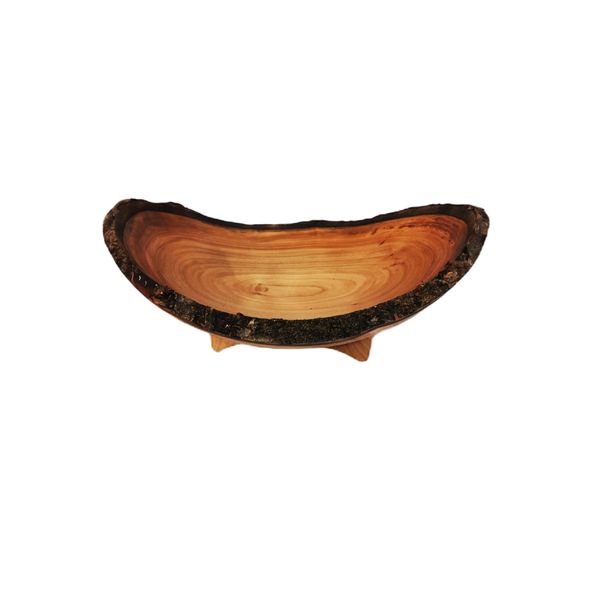 ظرف چوبی مدل کشکول پایه دار کد 37