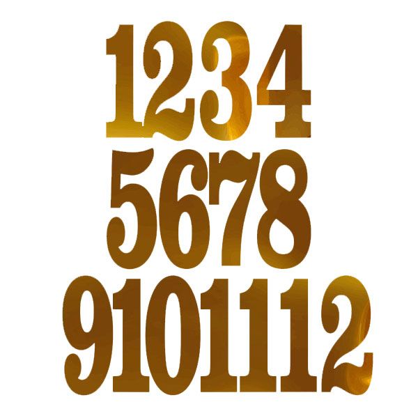 اعداد ساعت دیواری مدل G9 مجموعه 12 عددی