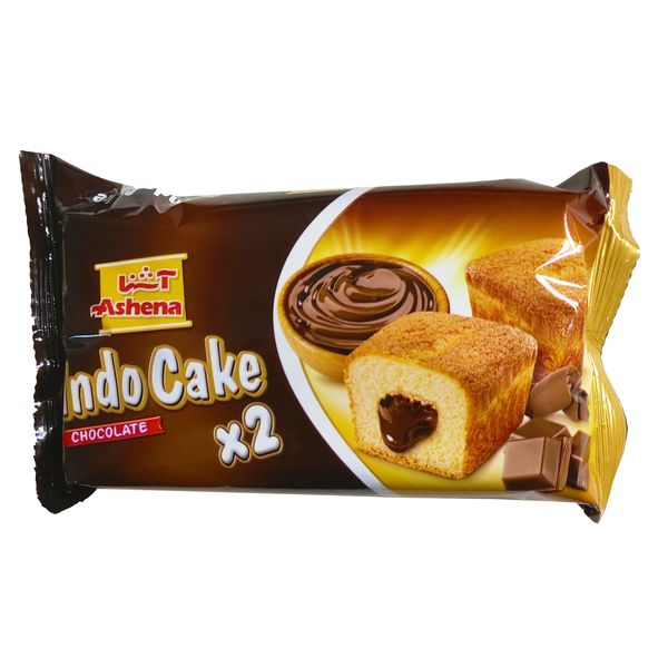 ایندو کیک شکلاتی دوقلو آشنا - 70 گرم بسته 18 عددی