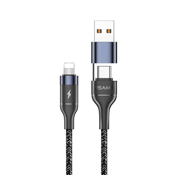 کابل تبدیل USB / USB-C به لایتنینگ یوسمز مدل US-SJ404 طول 1.2 متر