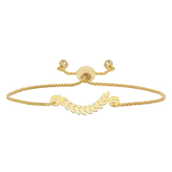 دستبند طلا 18 عیار زنانه مدل شمیم طرح گندمD3