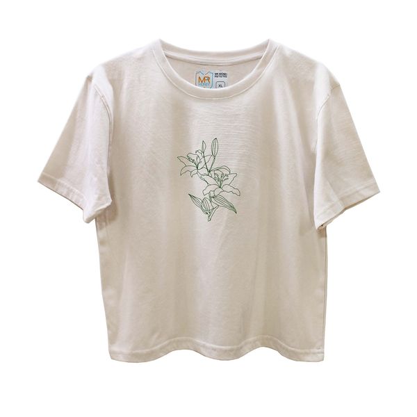 تی شرت لانگ زنانه مسترمانی مدل گل سبز