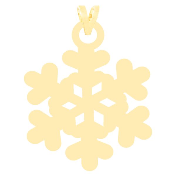 آویز گردنبند طلا 18 عیار زنانه کرابو طرح دونه برف مدل Kr3723
