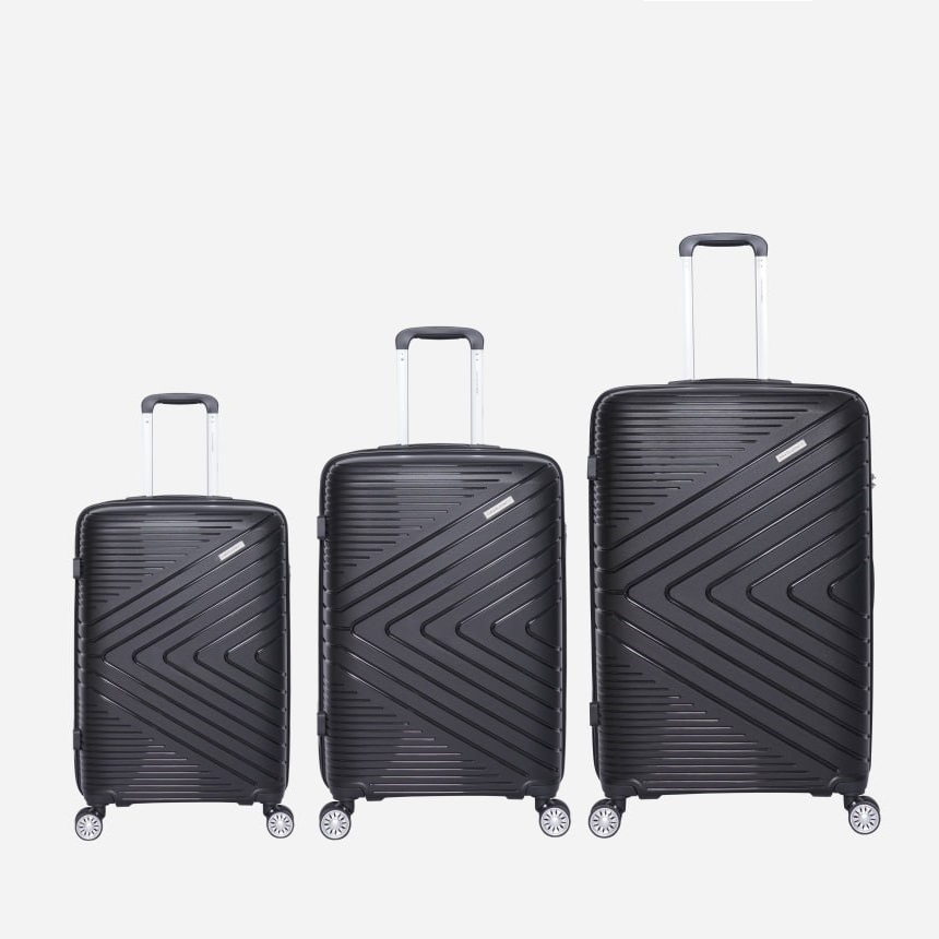 مجموعه سه عددی چمدان دیوید جونز مدل BA-8001-3_Full St_Noir