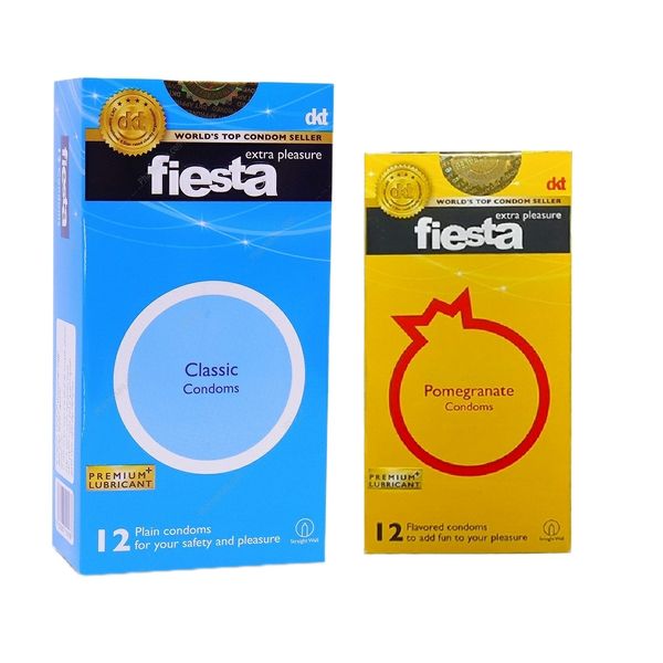 کاندوم فیستا مدل Classic بسته 12 عددی به همراه کاندوم فیستا مدل Pomegranate بسته 12 عددی