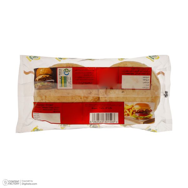 ‫نان همبرگر رومال کنجدی ‬‏ نان سحر - 170 گرم بسته 2 عددي	