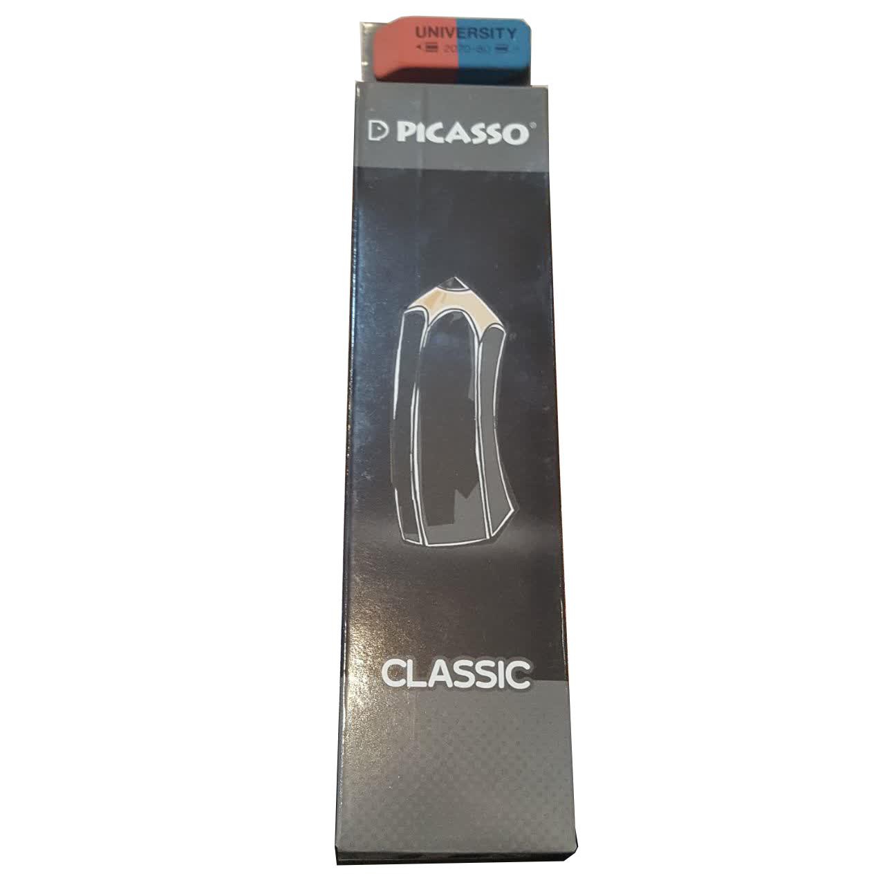 مداد مشکی پیکاسو مدل کلاسیک بسته ی 12 عددی به همراه یک عدد پاک کن