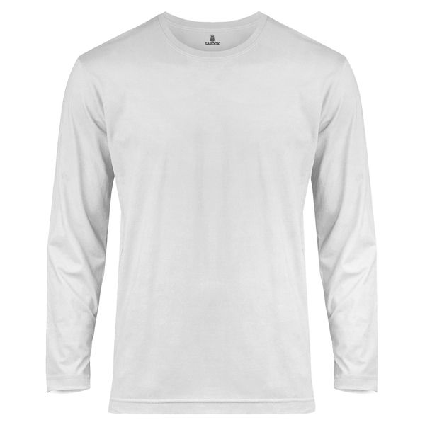 تی شرت آستین بلند مردانه ساروک مدل SMPYRO کد 01 رنگ سفید