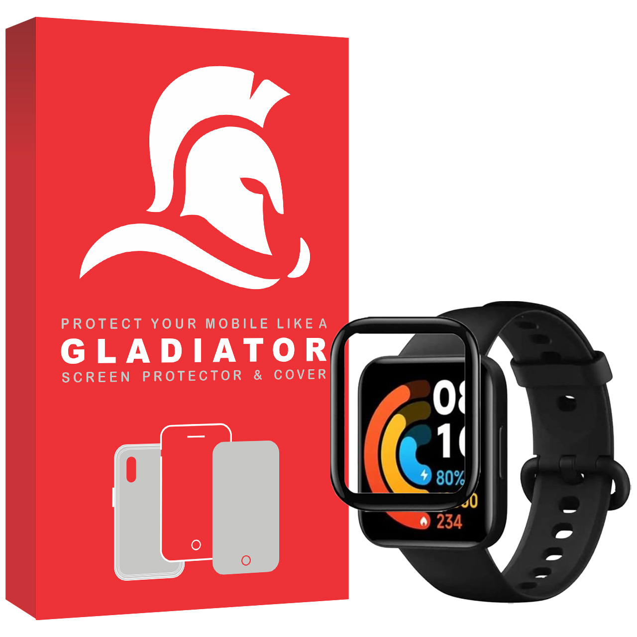  محافظ صفحه نمایش گلادیاتور مدل GWP1000 مناسب برای ساعت هوشمند شیائومی Redmi Watch 2