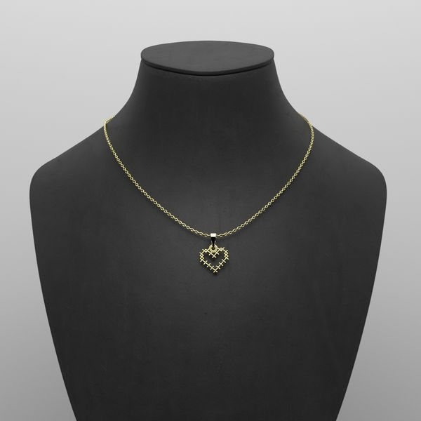 گردنبند طلا 18 عیار زنانه مدوپد مدل 33 قلب