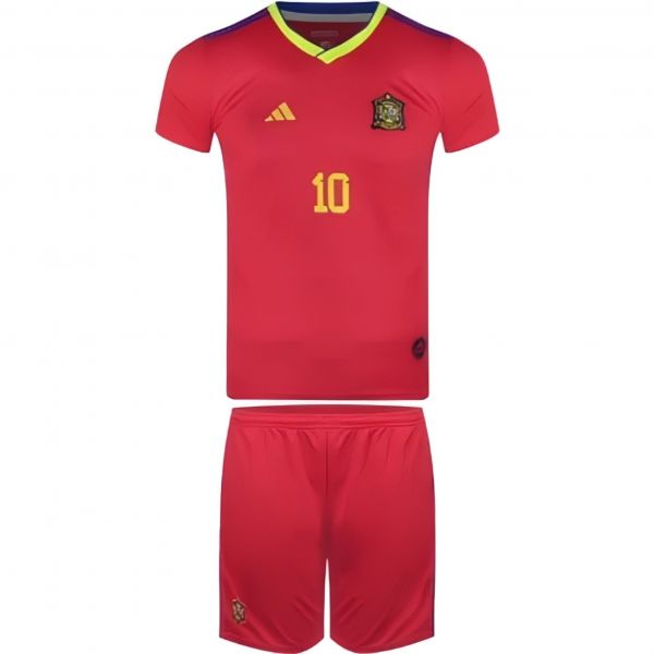 ست پیراهن و شورت ورزشی پسرانه مدل تیم اسپانیا جام جهانی 2022