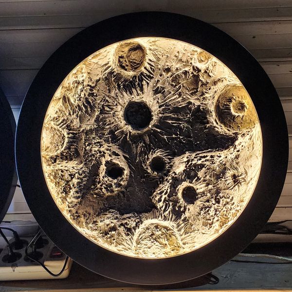 تابلو نوری مدل ماه برجسته