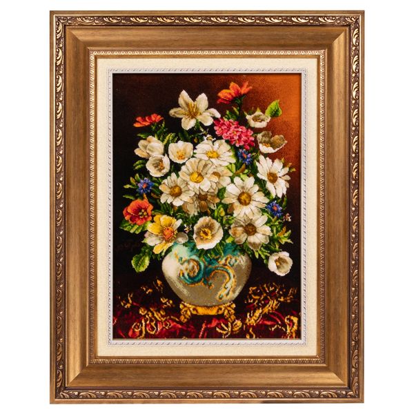 تابلو فرش دستباف سی پرشیا مدل گل در گلدان کد 903374