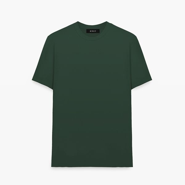 تی شرت آستین کوتاه مردانه گری مدل REGULAR رنگ سبز