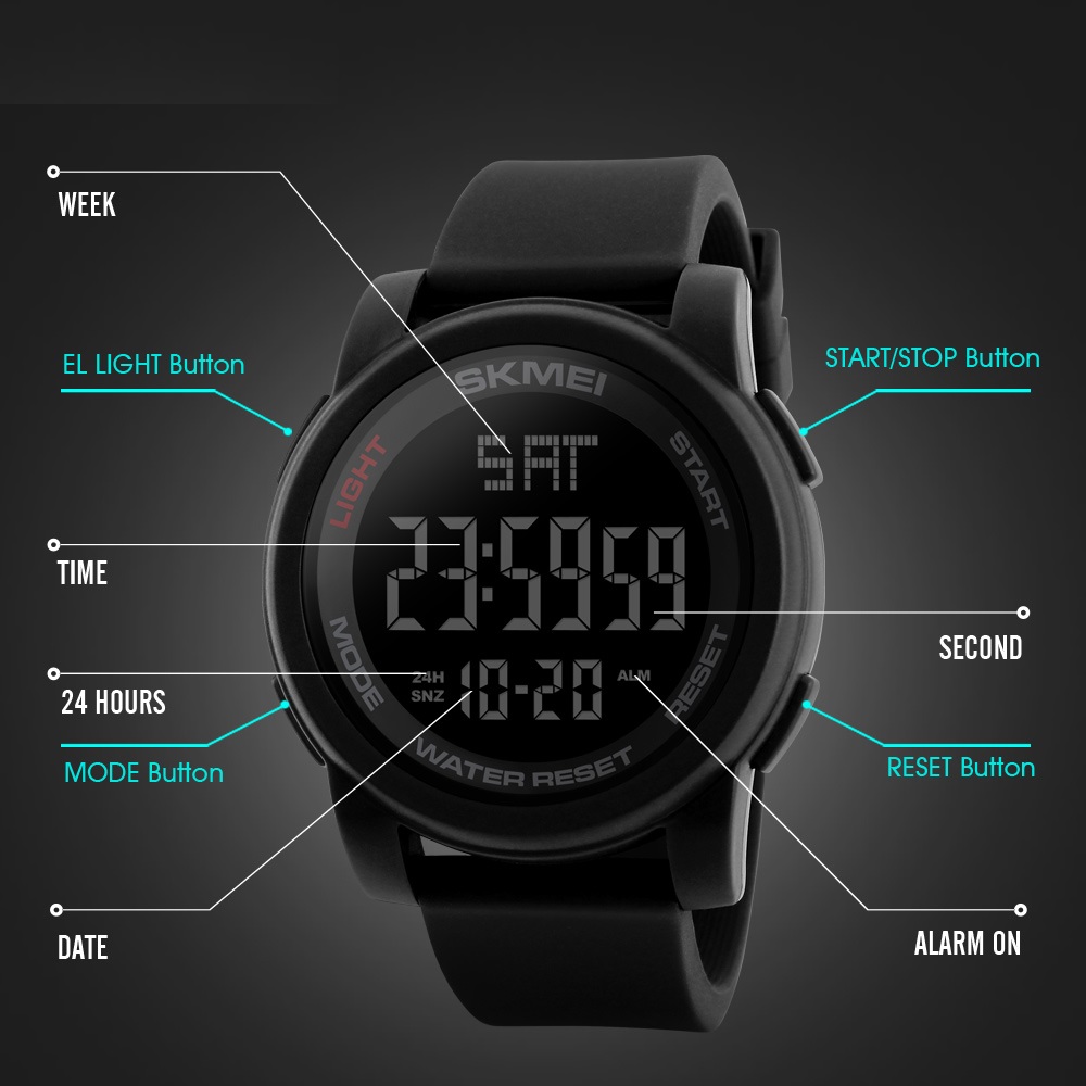 ساعت مچی دیجیتالی مردانه اسکمی مدل 1257 کد 05