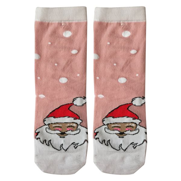 جوراب زنانه تن پوش هنگامه مدل کریسمسی بابانوئل کد PI01