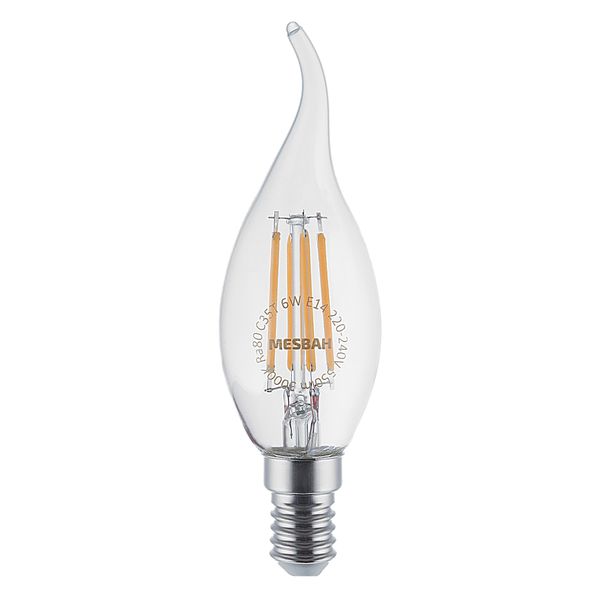 لامپ ال ای دی فیلامنتی 6 وات مصباح مدل اشکی کد C35T پایه E14