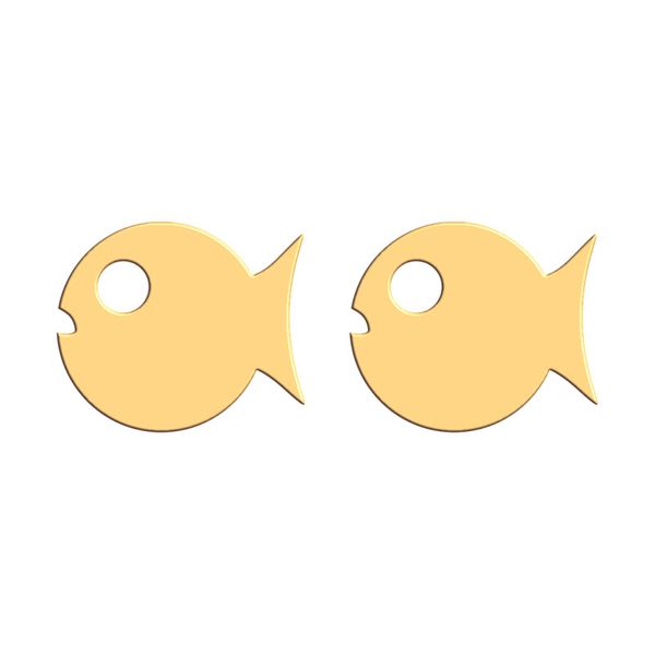 گوشواره طلا 18 عیار زنانه فرشته طرح ماهی WEL-000433